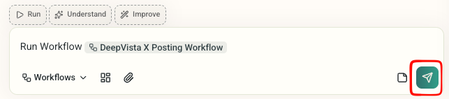 Predefined prompt that triggers the workflow