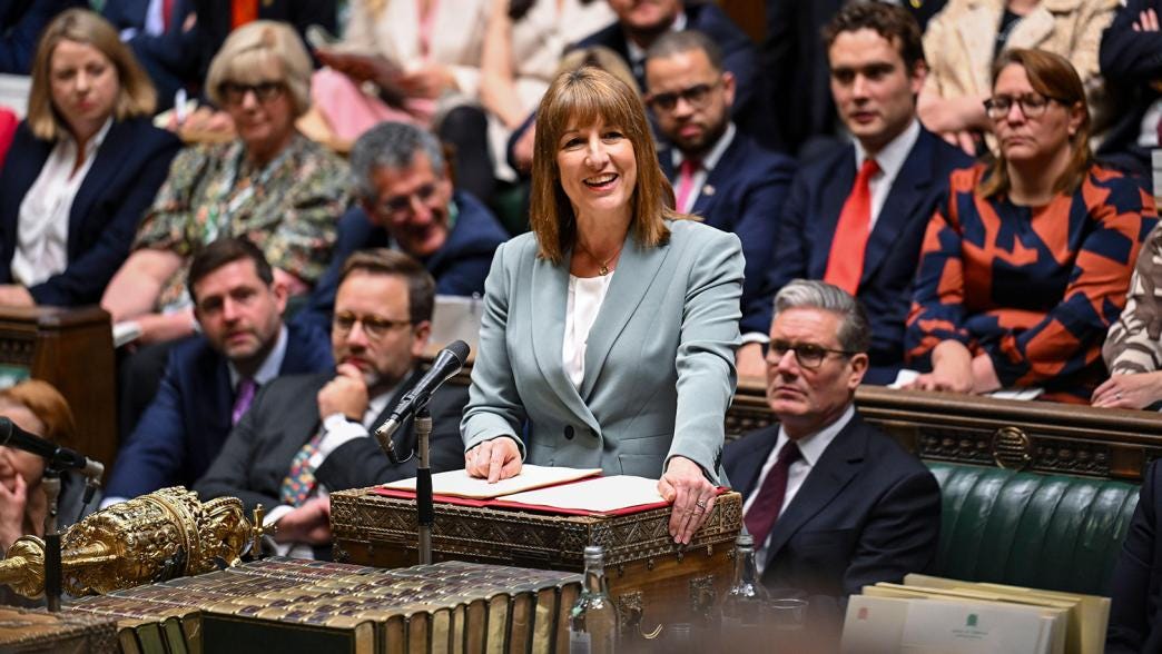 Rachel Reeves in parliament delivering her spending review.