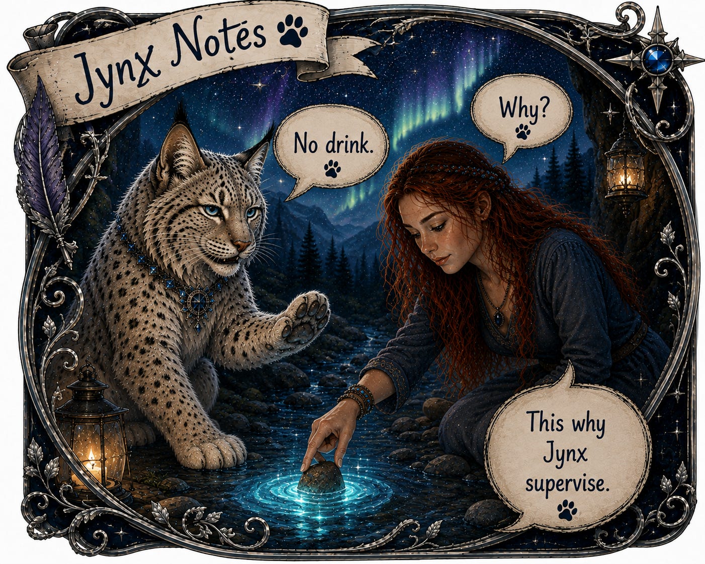 Jynx notes.- Jynx indicates Angelika he does not like this magic and has to supervise. Jynx notes.- Jynx indicates Angelika he does not like this magic and has to supervise.