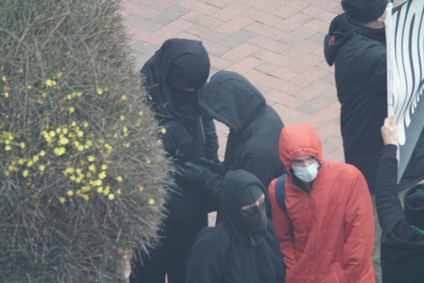 Black Bloc Participants Getting Ready