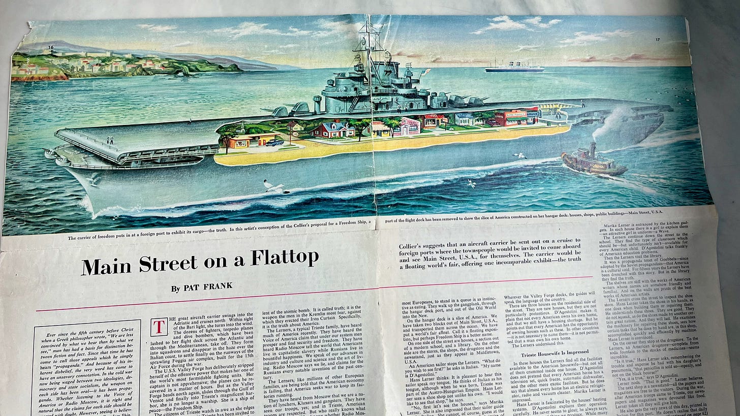 "Main Street on a Flattop," Colliers, November 27, 1948