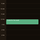 Weekly goal setting systems
