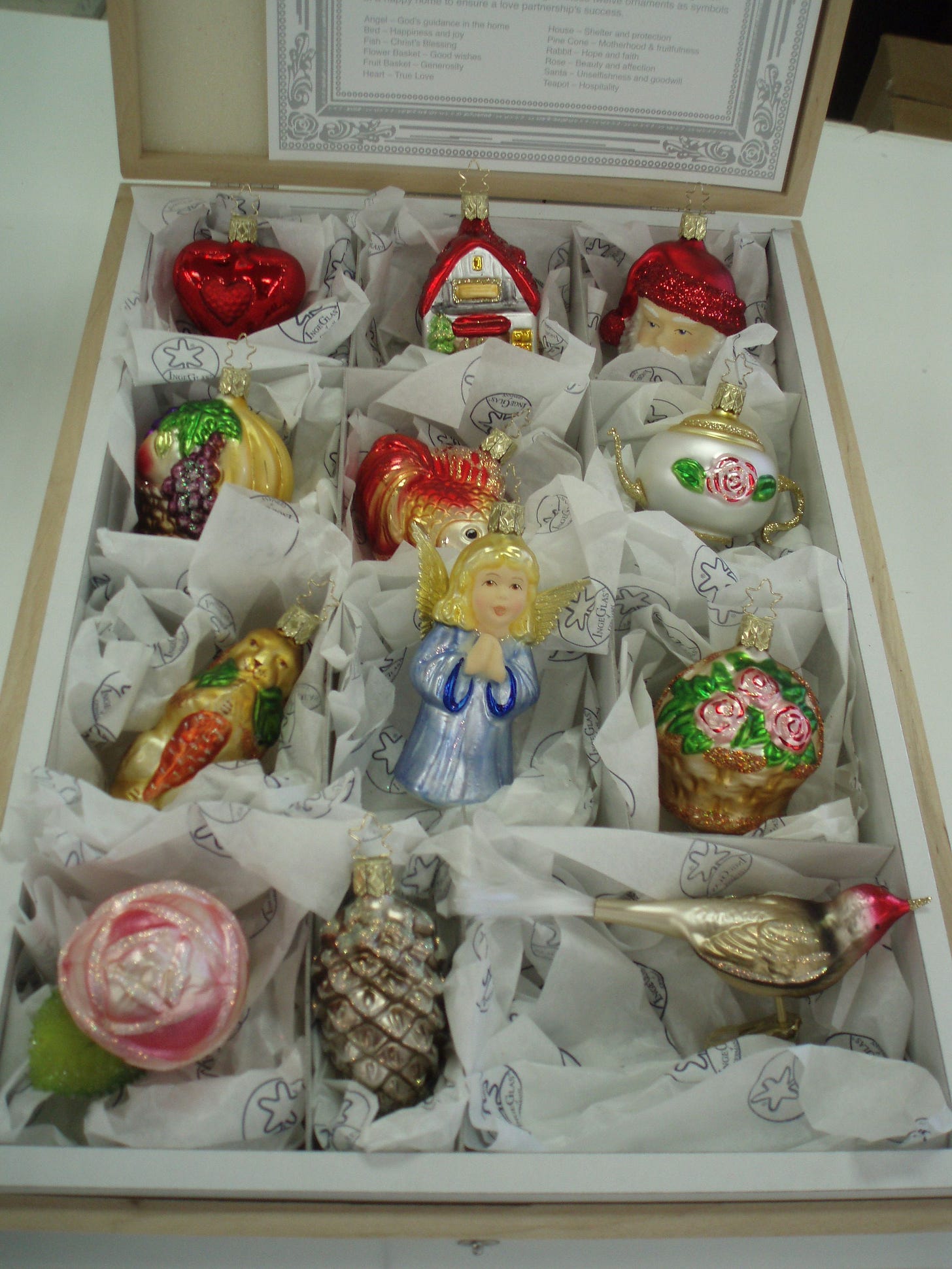 Inge-glas Bride's Tree Ornaments Made in Germany