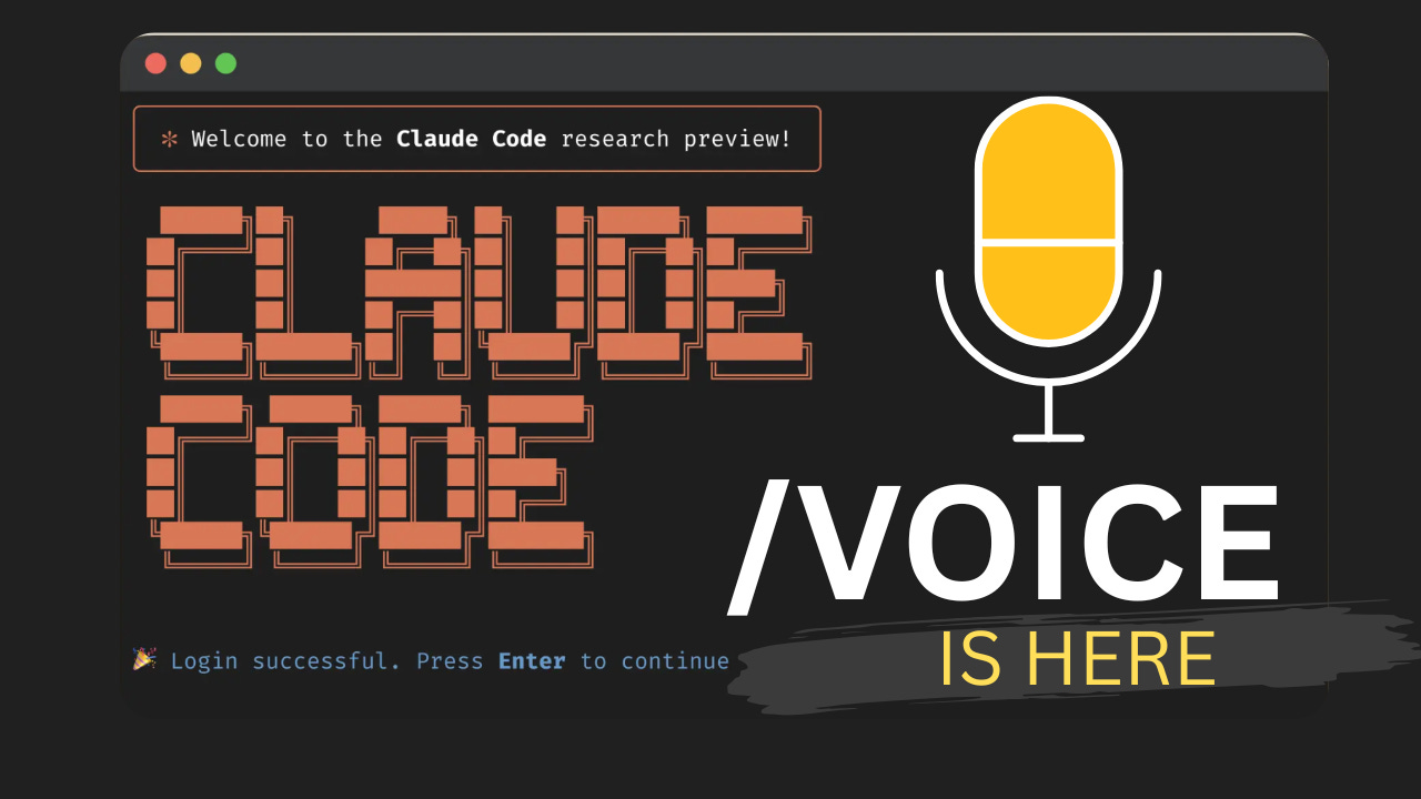 Claude Code Voice Is Here /voice (You Can Now Talk & Stop Typing) | by Joe  Njenga | Medium