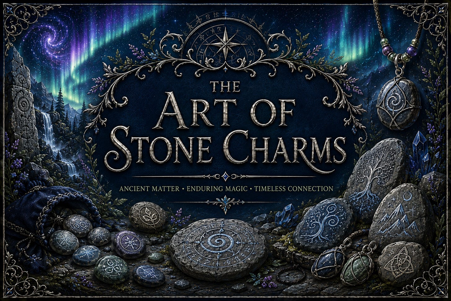 The Art of Stone Charms header