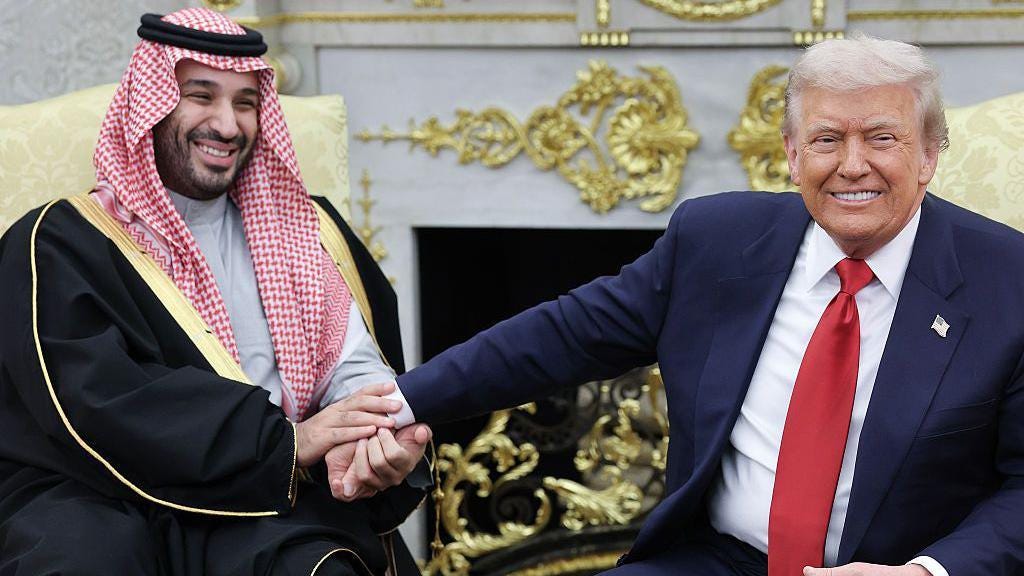 Donald Trump and a Saudi royal Donald Trump and a Saudi royal
