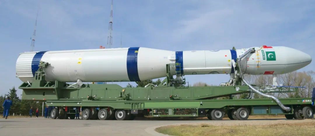The Long March 6 Y15 vehicle being transported to Launch Complex 16 ahead of its mission.