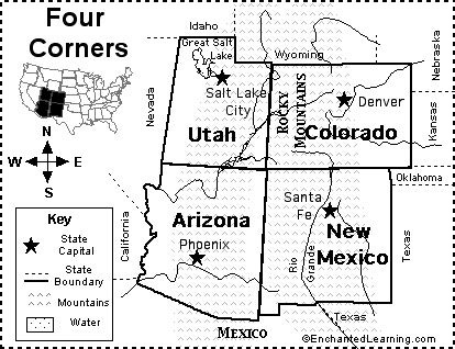 Four Corners map display