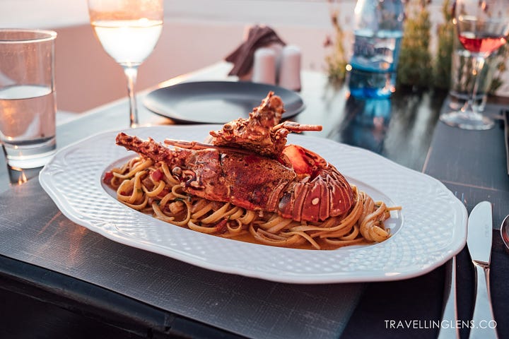Birthday dinner, the lobster pasta was simply delicious