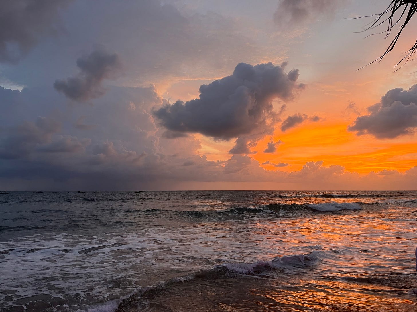 May be an image of tornado, ocean, horizon, twilight, beach and nature