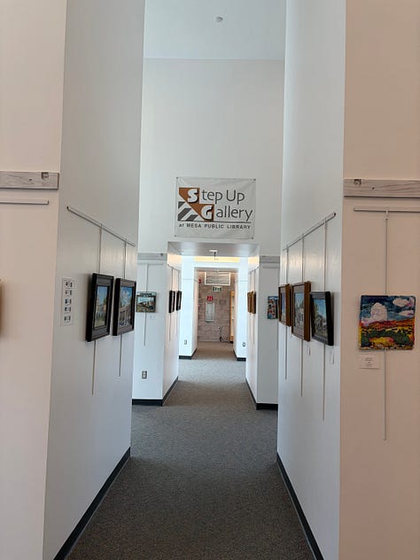 The library, the gallery and reception area of the gallery