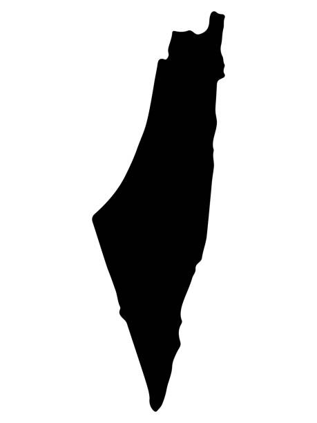 Palestine Map Silhouette Vector Illustration Eps 10 Stock Illustration -  Download Image Now - iStock