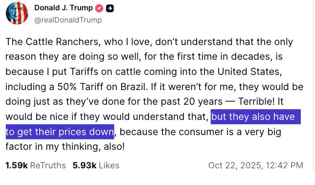 Trump Pushes Back Against Ranchers Against Argentinian Beef Deal, Tells ...