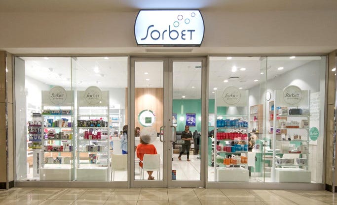 A Sorbet outlet at the Randridge Mall in Randburg, South Africa A Sorbet outlet at the Randridge Mall in Randburg, South Africa