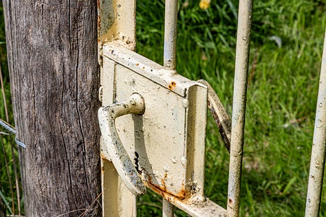 Garden gate with vines, personal mandala offering to a place I hold dear in my heart, and an invitation to answer a call