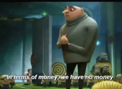 In terms of money Blank Meme Template