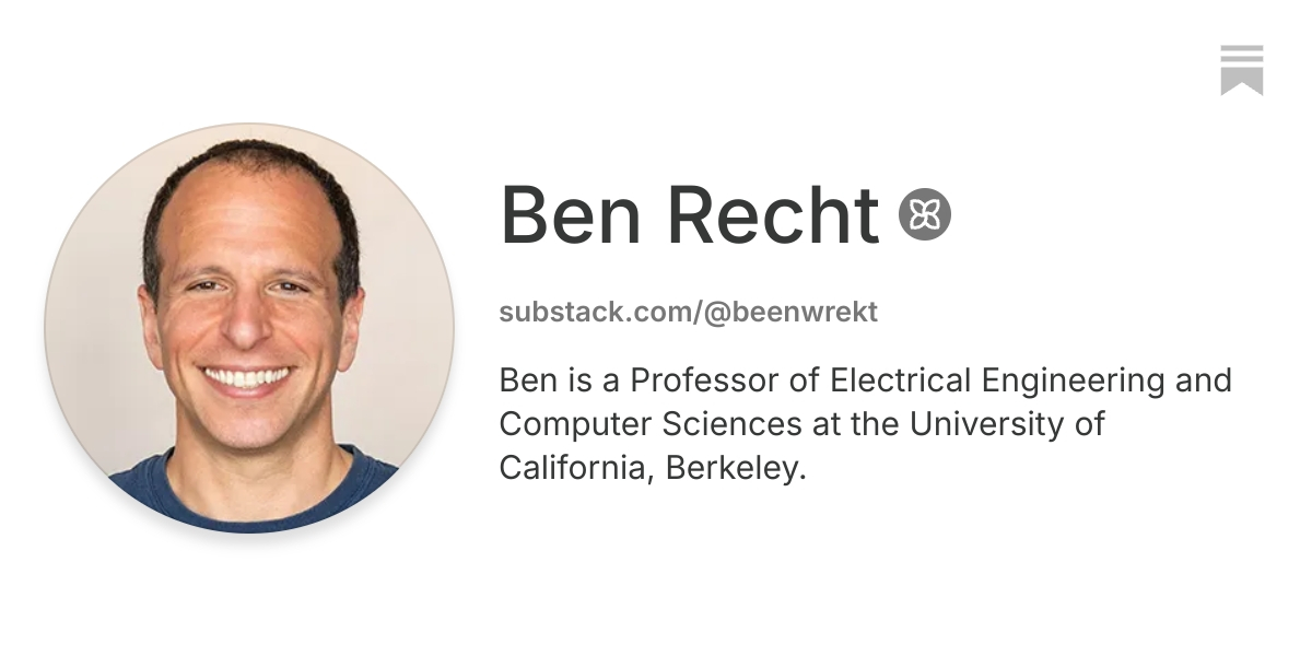 Ben Recht | Substack