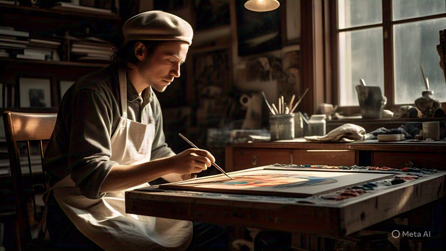 Image created using Meta AI. The prompt used to create the image is shared in the post