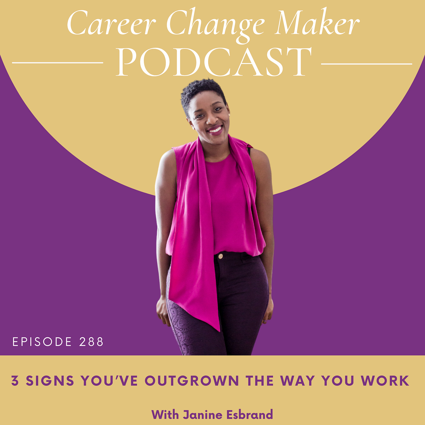 Podcast episode cover art on 3 signs you've outgrown the way you work