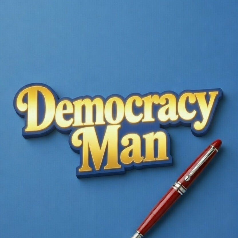 Democracy Man logo