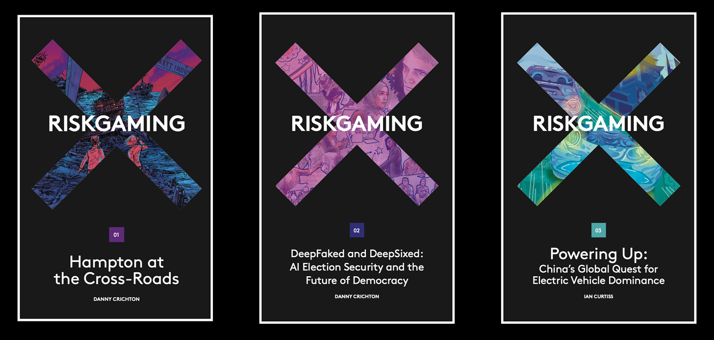 Riskgaming cover designs by Justin Barber. Riskgaming cover designs by Justin Barber.
