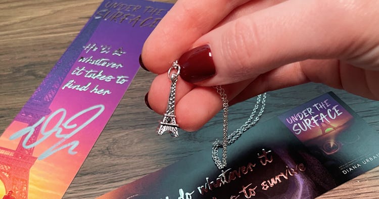 Under the Surface - Necklace and Bookmark Closeup