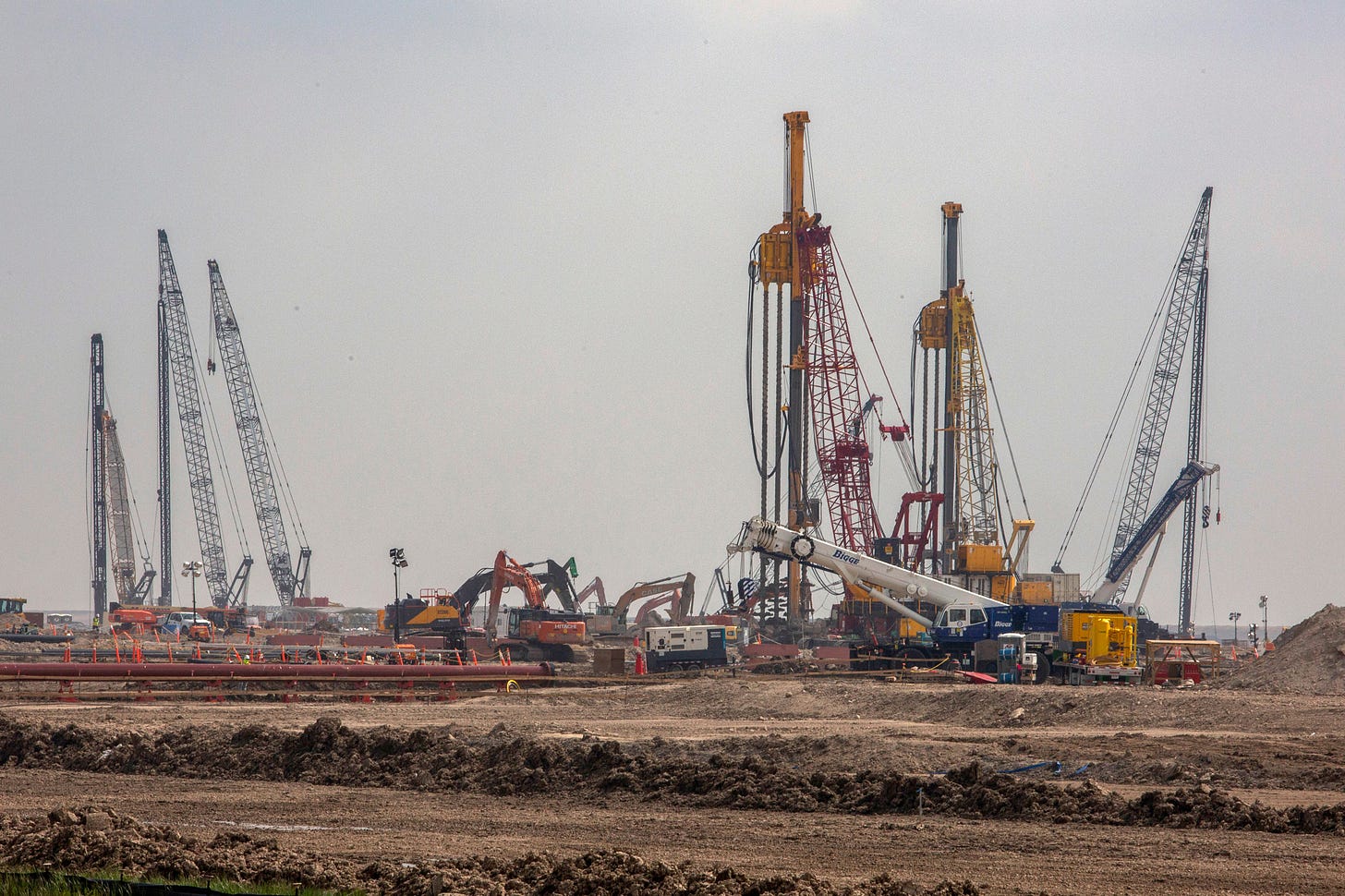 A view of the Rio Grande LNG site in February 2024. Credit: Dylan Baddour/Inside Climate News