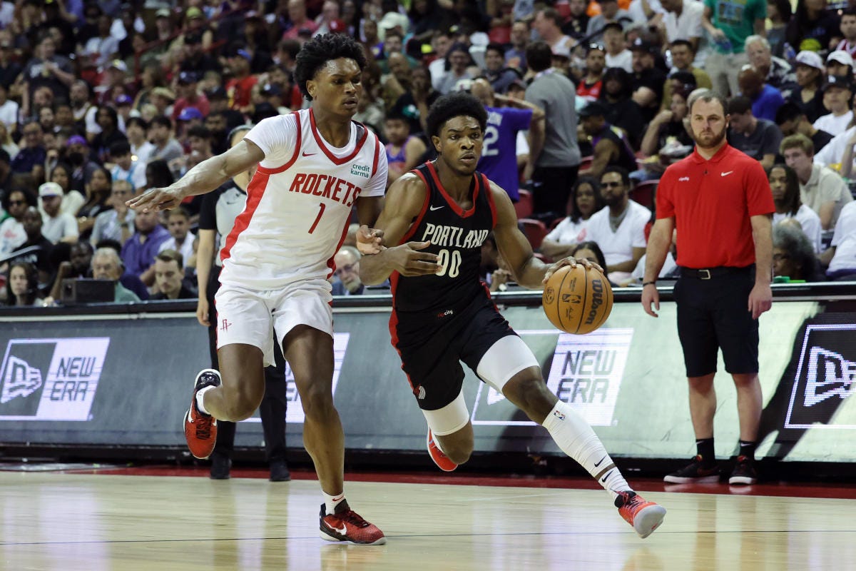 Rockets top pick Amen Thompson out for rest of Summer League; Scoot  Henderson to miss Victor Wembanyama clash