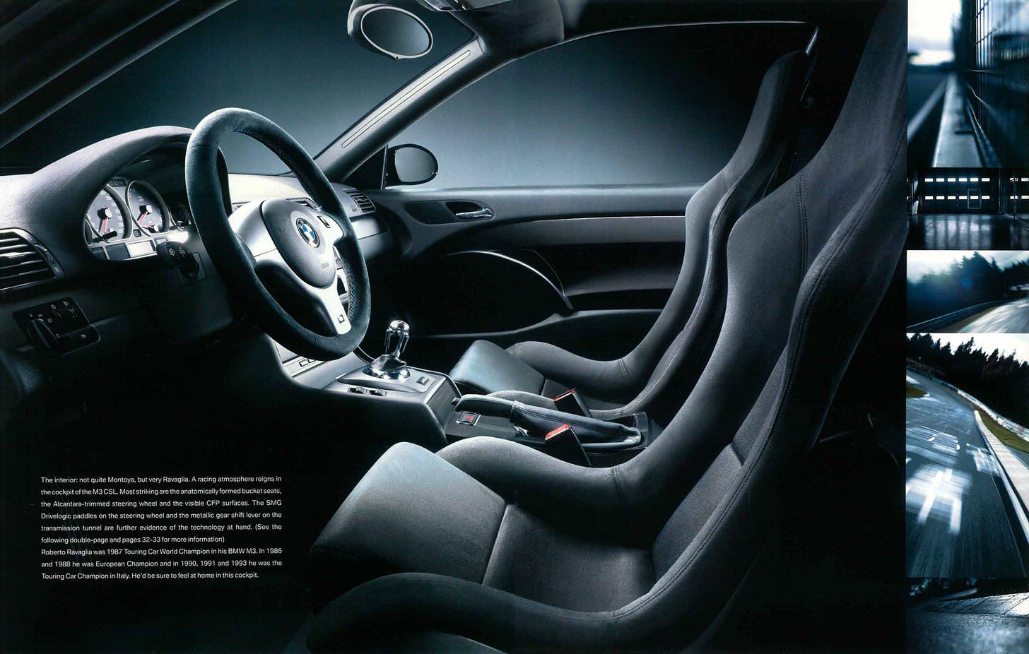 BMW E46 M3 CSL brochure cockpit interior