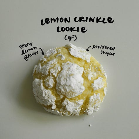 gluten free lemon crinkle cookie