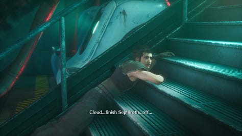 How Cloud kills Sephiroth in Crisis Core.