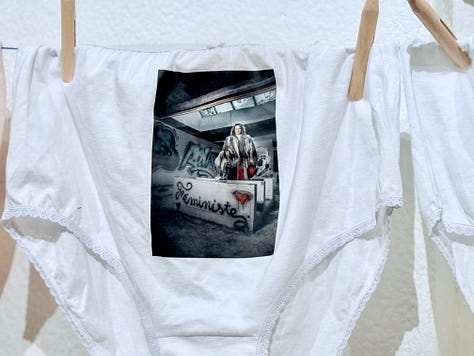 Art Installation with Knickers - Suzy Starlite