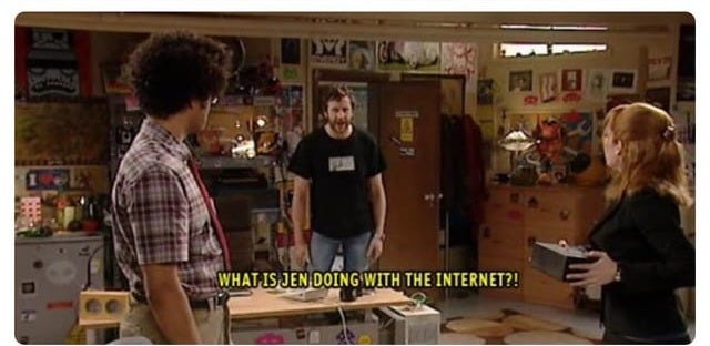 The IT Crowd and the internet in a box. S3 Ep4 when Moss and ...