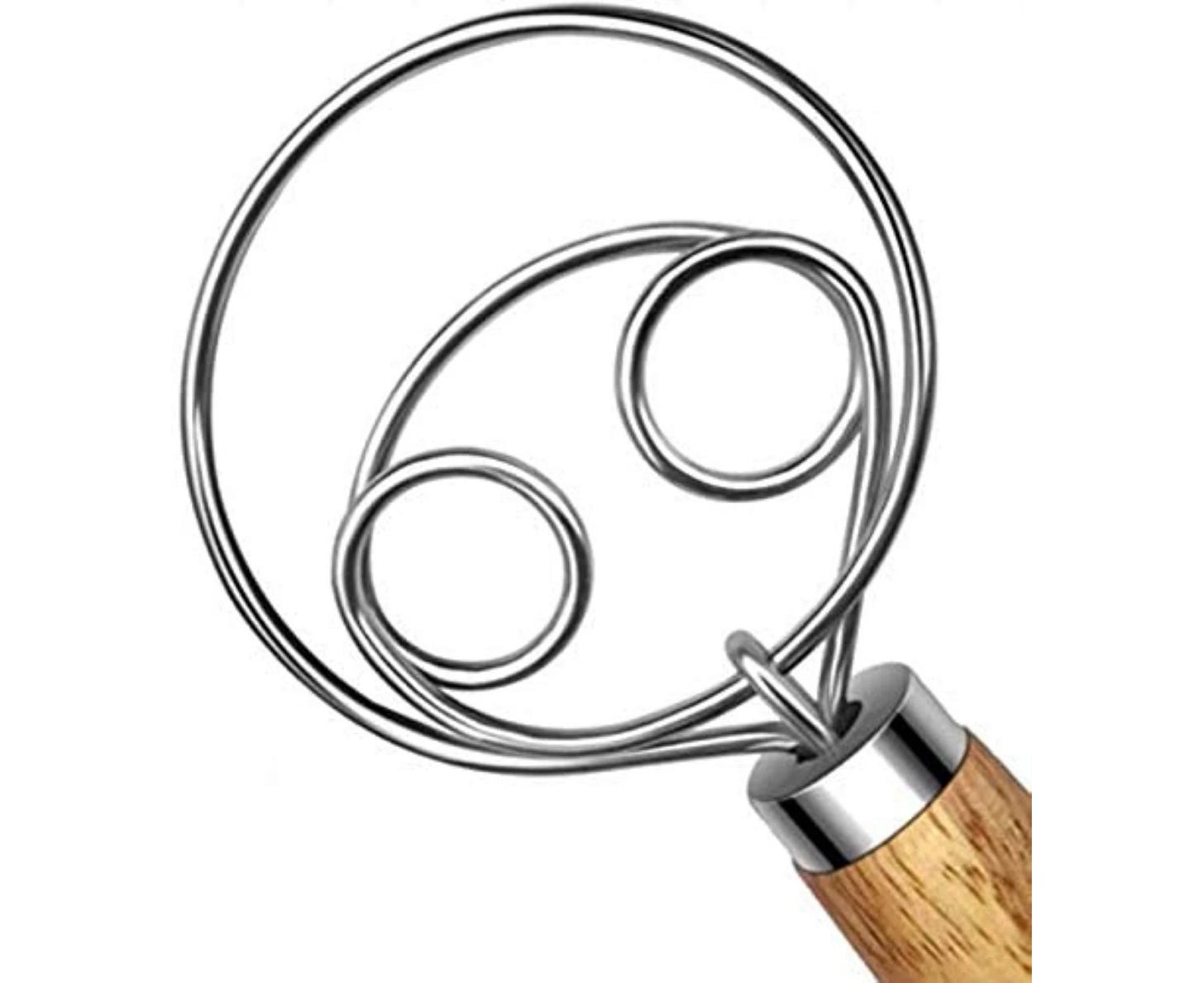 Danish Dough Whisk Stainless Steel Dutch Style Bread Dough Hand Mixer  Wooden Handle Kitchen Baking Tools Artisian Blender, Dough Whisk Dough |  Catch.com.au