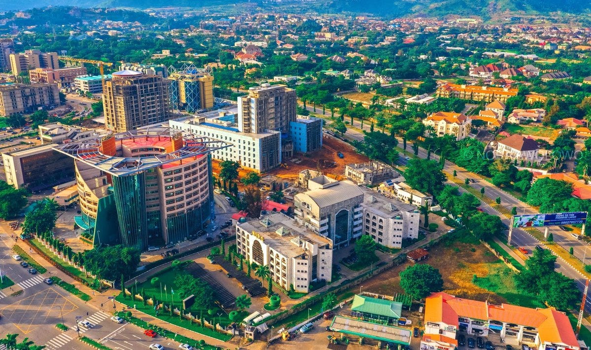 Aerial view of edifices and notable freeholds in Abuja ...