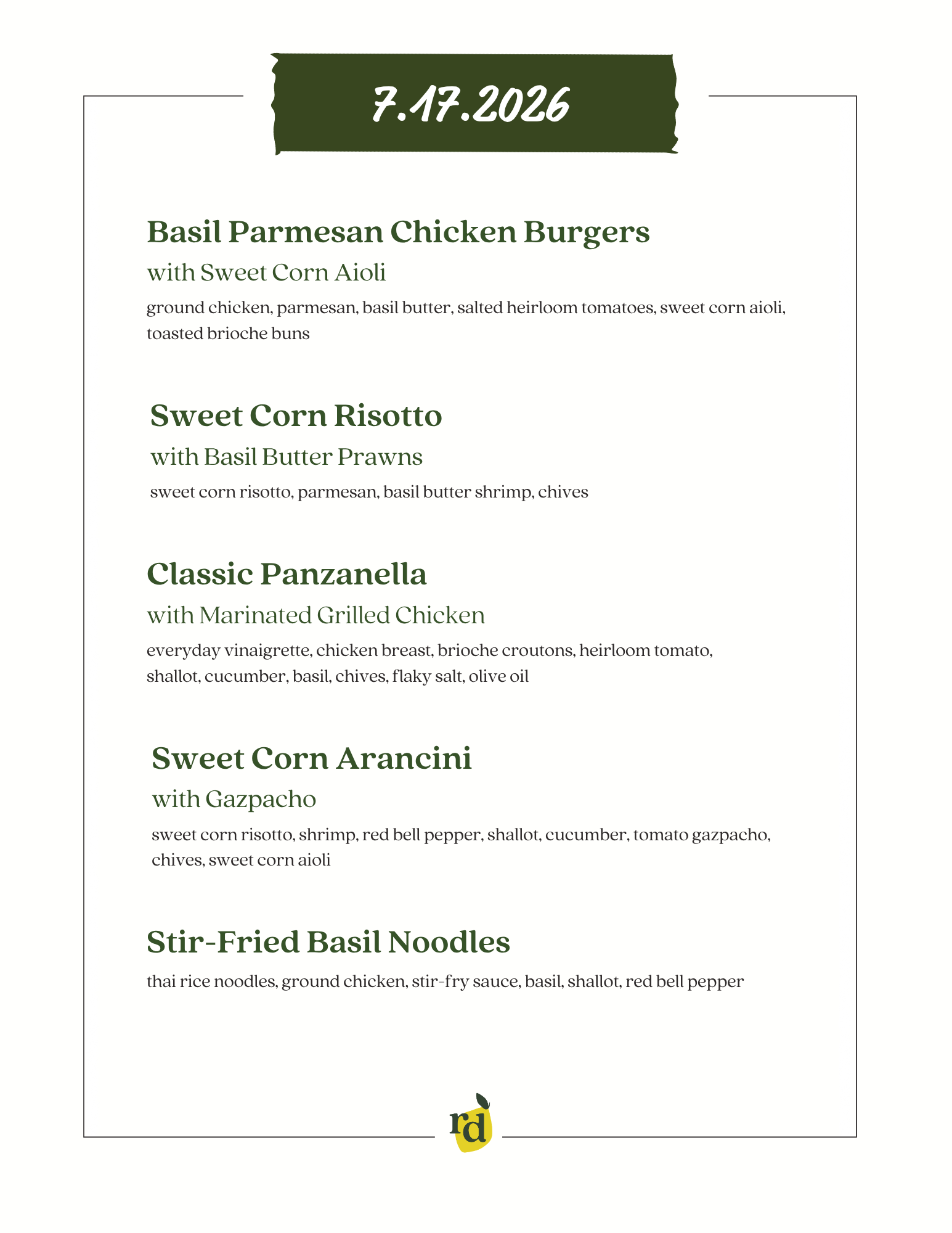 A Menu for Riding the Summer Heat - by Zoe Barrie