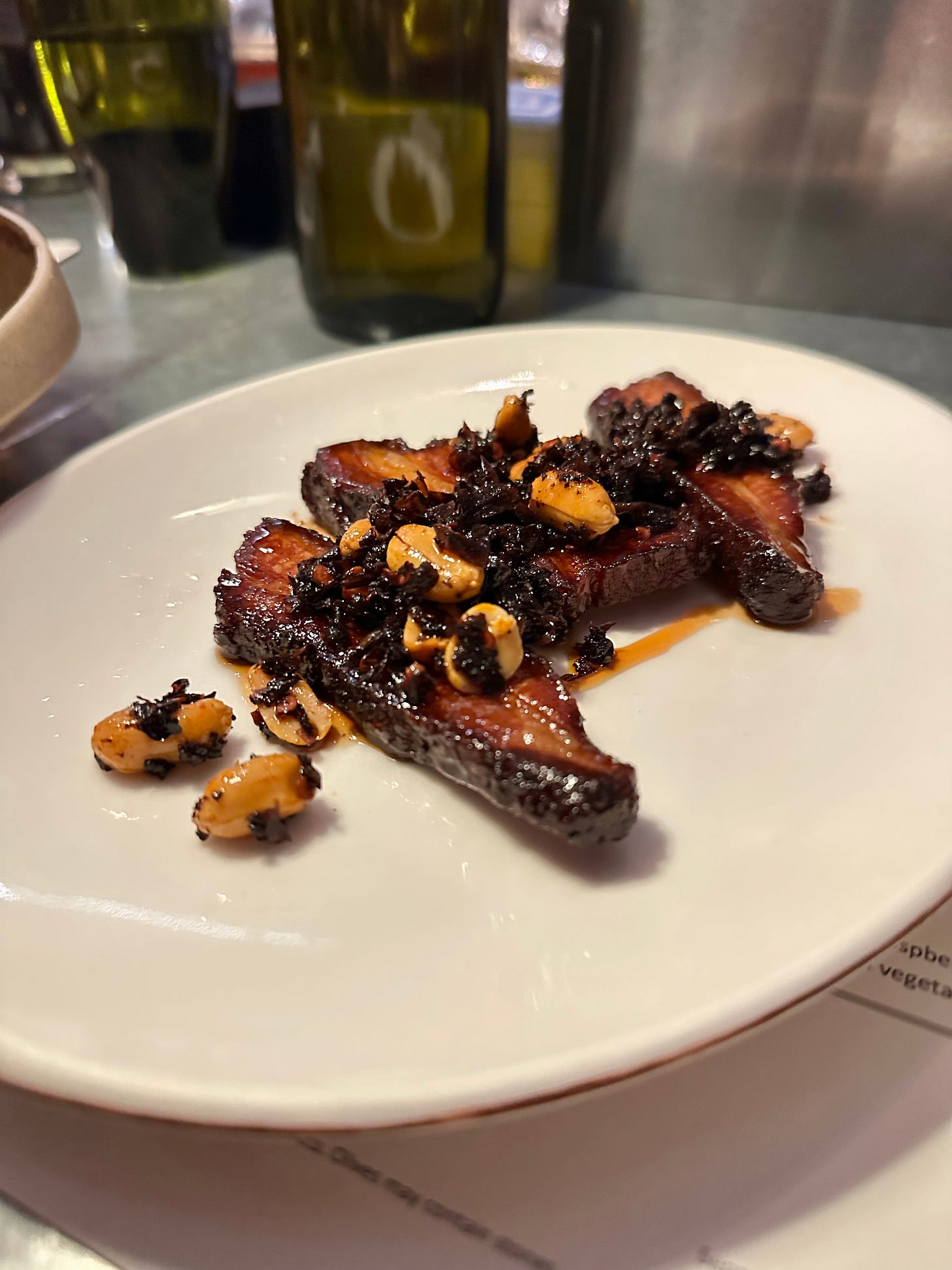 Deep fried pork belly with fish sauce caramel at Elbow Lane