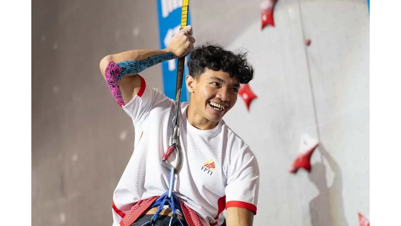 "Indonesia’s Kiromal Katibin celebrates becoming world No. 1 in Men’s Speed Climbing after a dominant 2025 season." "Indonesia’s Kiromal Katibin celebrates becoming world No. 1 in Men’s Speed Climbing after a dominant 2025 season."