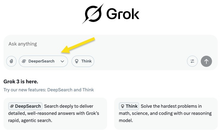 Grok interface Grok interface