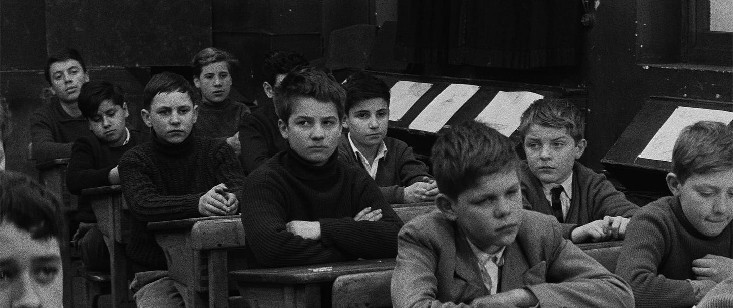 The 400 Blows | Still features young boys in a classroom.