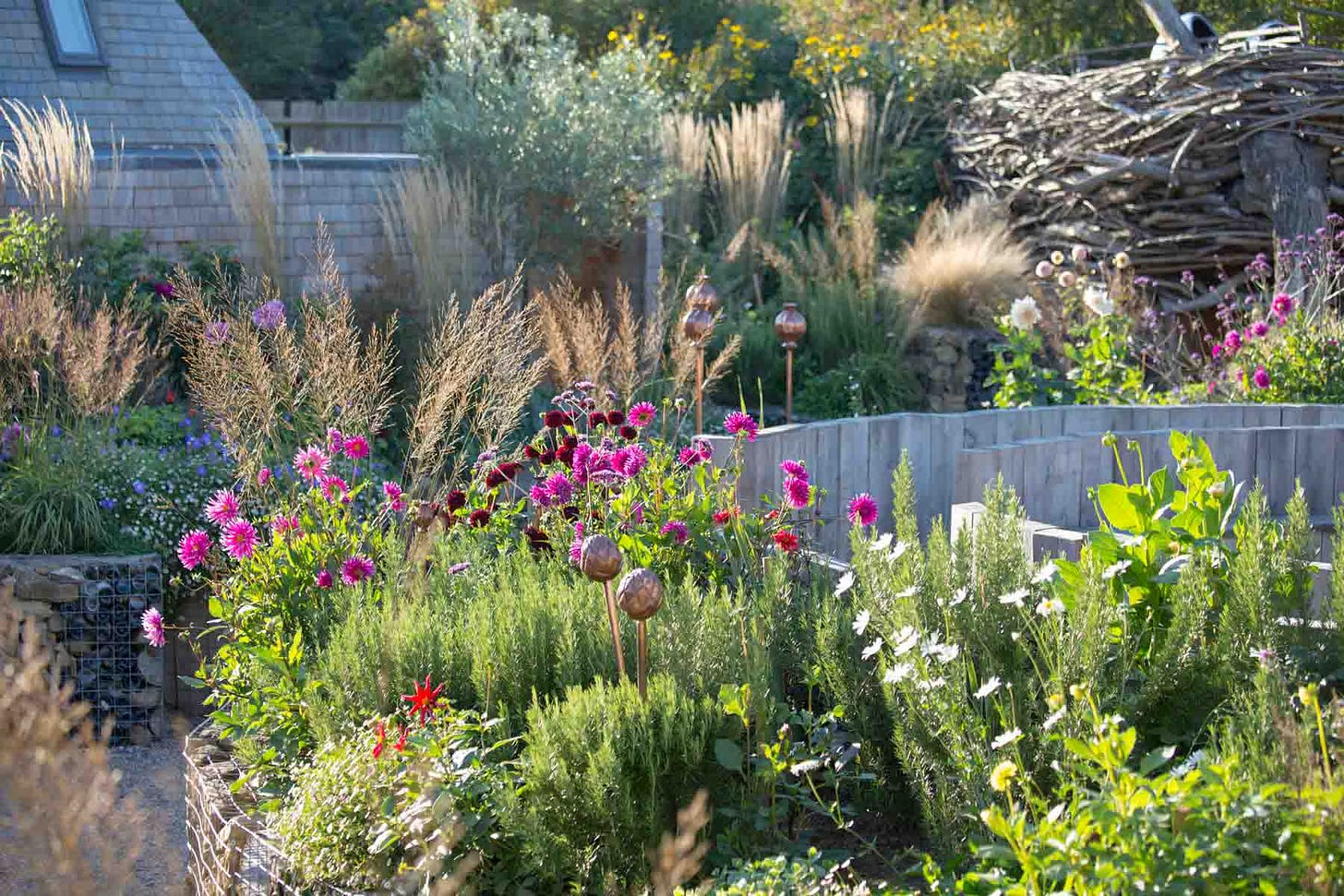 a welcoming entertaining area in a garden