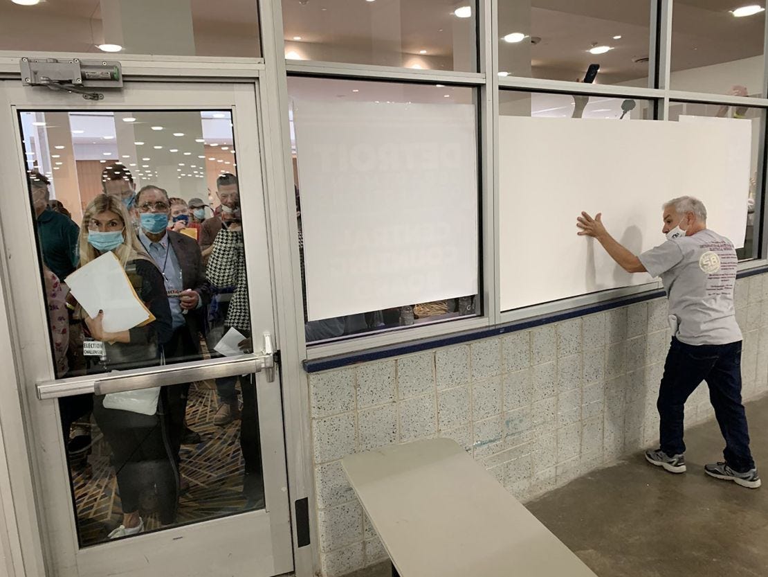 Right-wing media portrayed window covering at ballot center as nefarious.  Here's what really happened | CNN Business