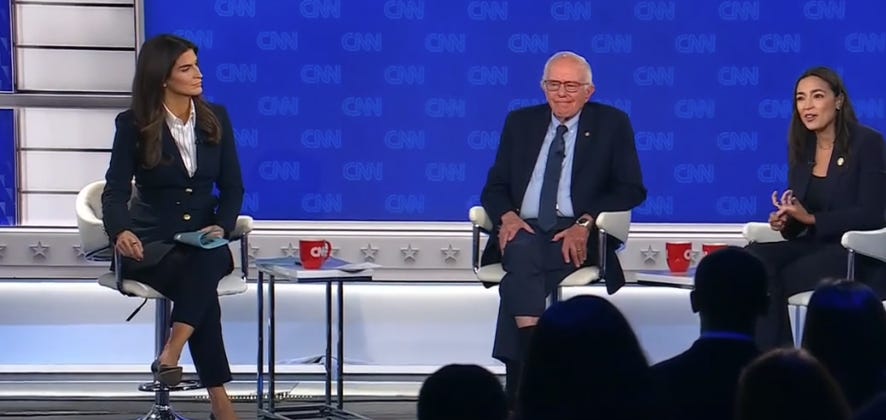 Bernie Sanders And AOC Destroy Kaitlin Collins At CNN Town Hall
