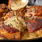 Creamy Peppercorn Chicken Thighs