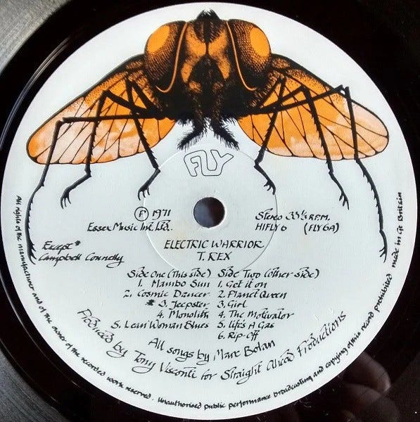 A Glimpse of Electric Warrior (1971) by T. Rex - Ian Sharp, Music