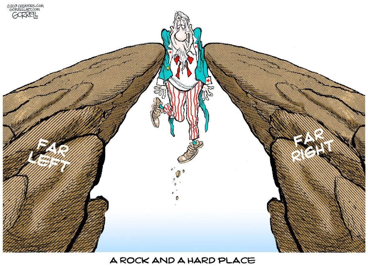 Political cartoon U.S. Far left far right Charlottesville protest | The Week