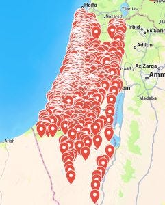 All of Israel is covered by air alerts All of Israel is covered by air alerts