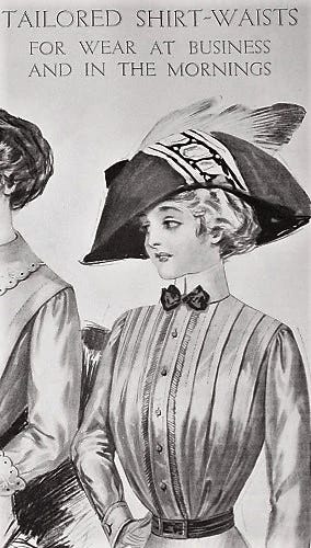 Illustration of a shirtwaist