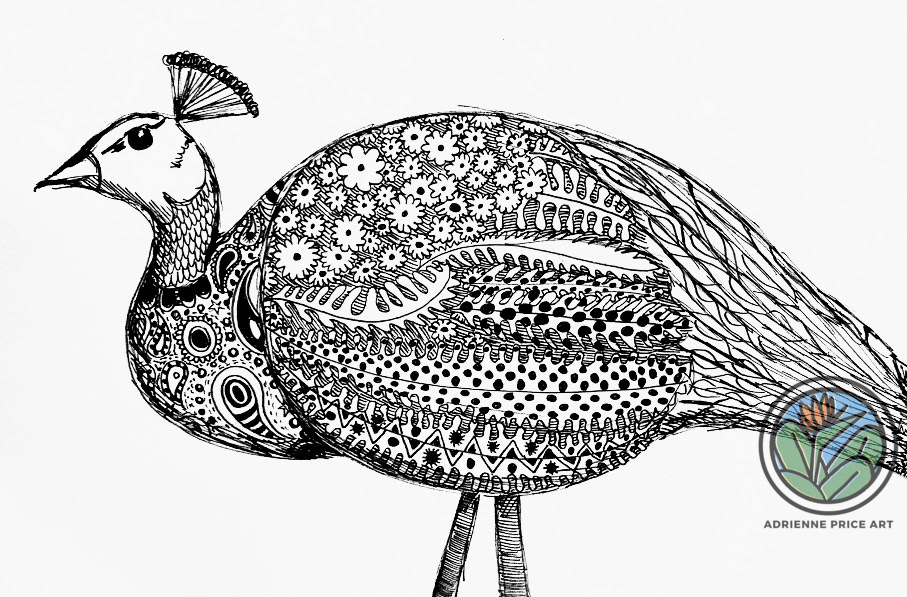 Peahen by Adrienne Price