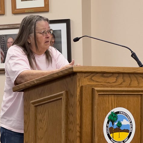Alice Lawson, Jen DeFalco and Lieutenant Al Huff issues facing the unhoused in Twentynine Palms. (Photos: Cindy Bernard)